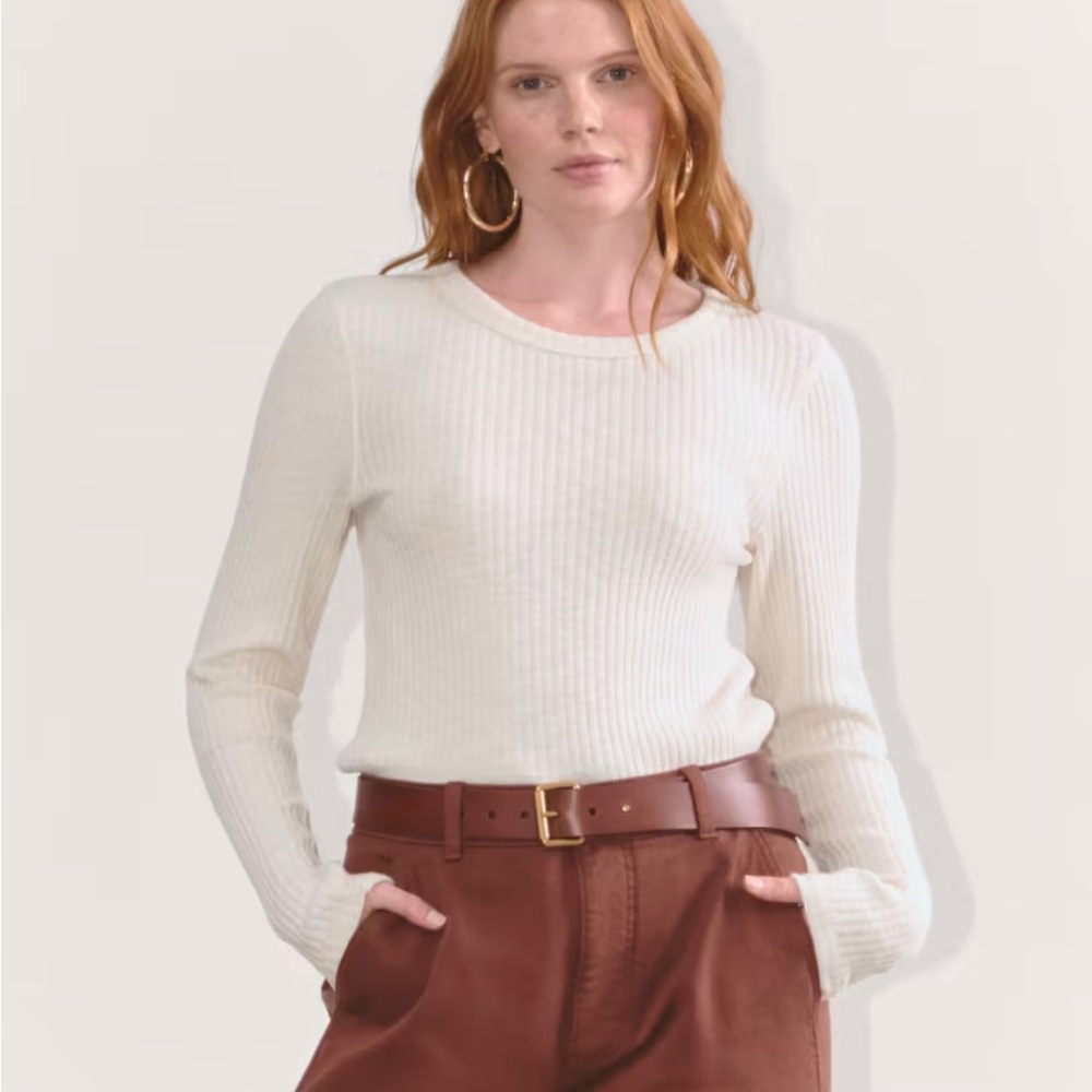 Everlane Cozy Rib Long Sleeve Tee